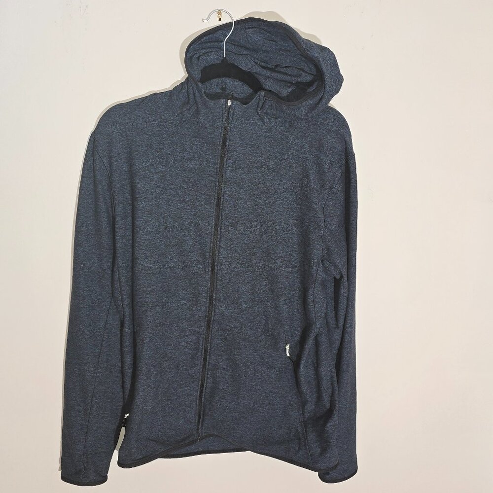 Lululemon Men's Surge Warm Full Zip Sweatshirt - Heathered Nautical Navy/Black